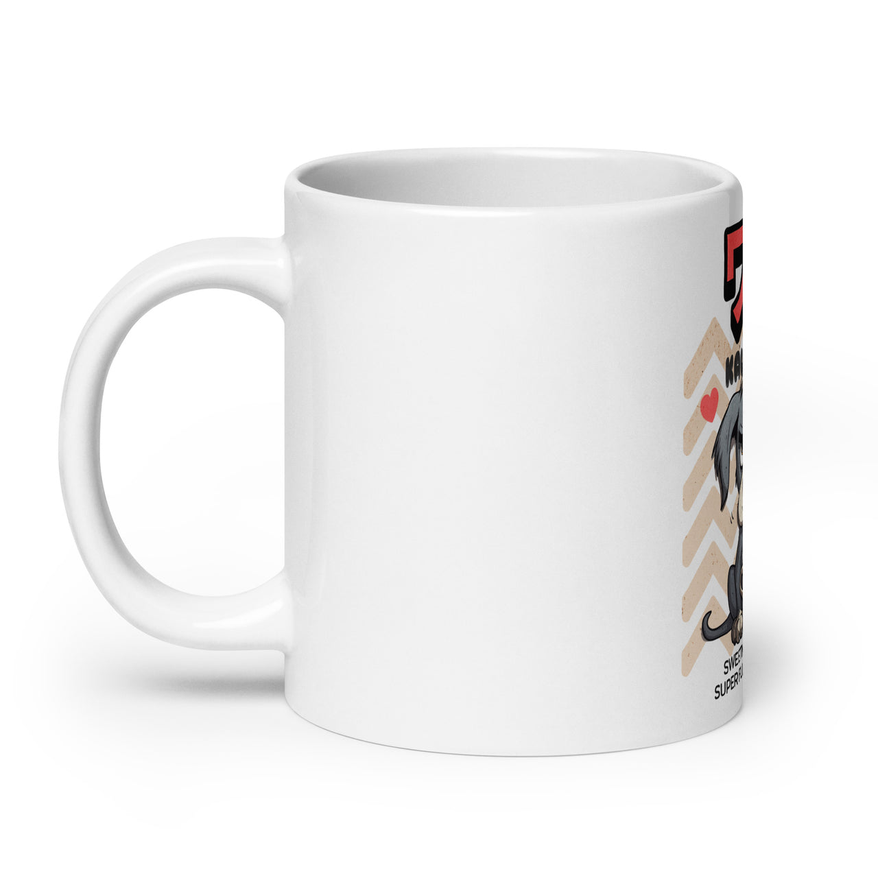 Kawaii Wan-Chan: Angry Coffee White Mug