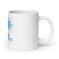 Onigiri and Snowflakes for the Holidays White Mug