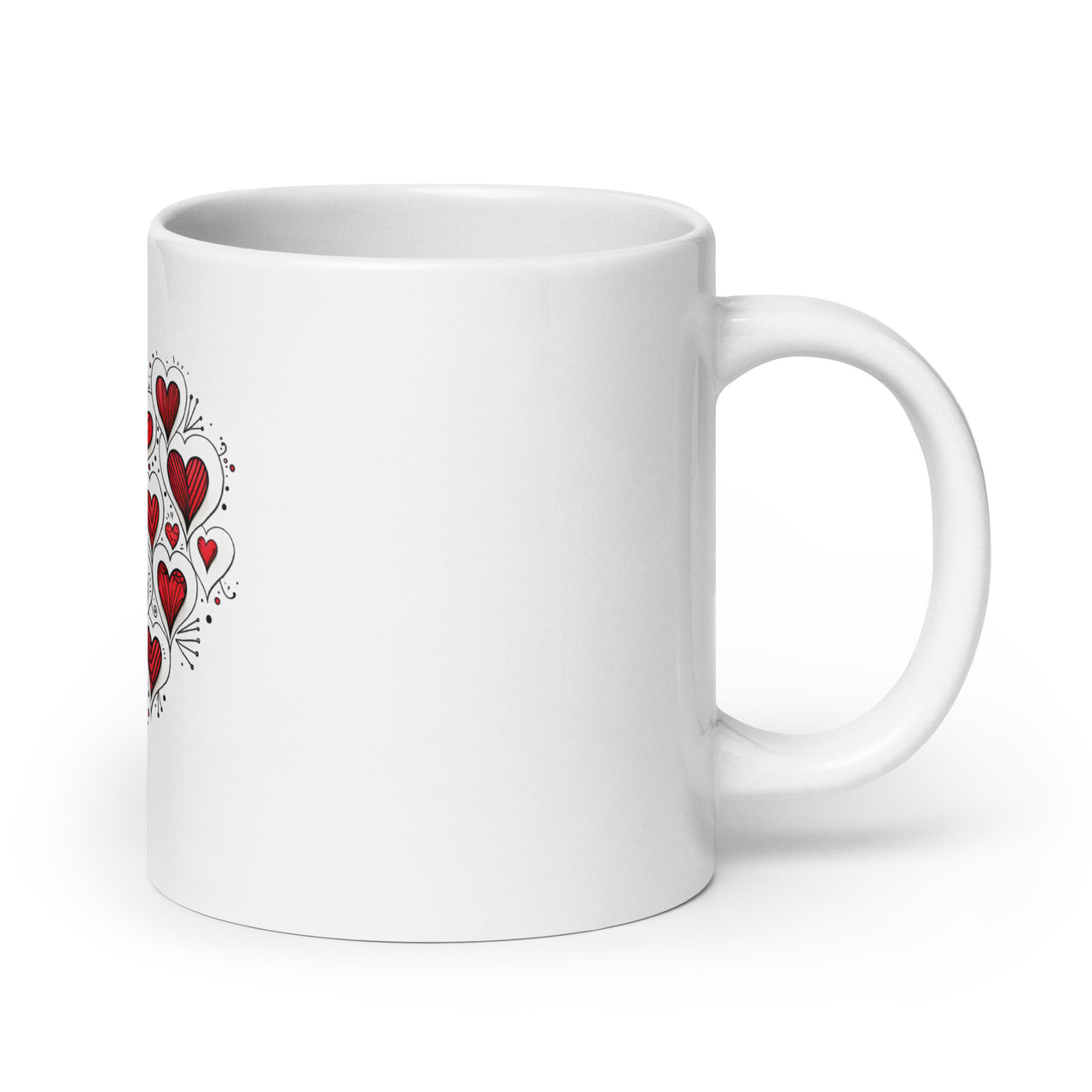 Hearts within Heart: Unfold Love White Mug