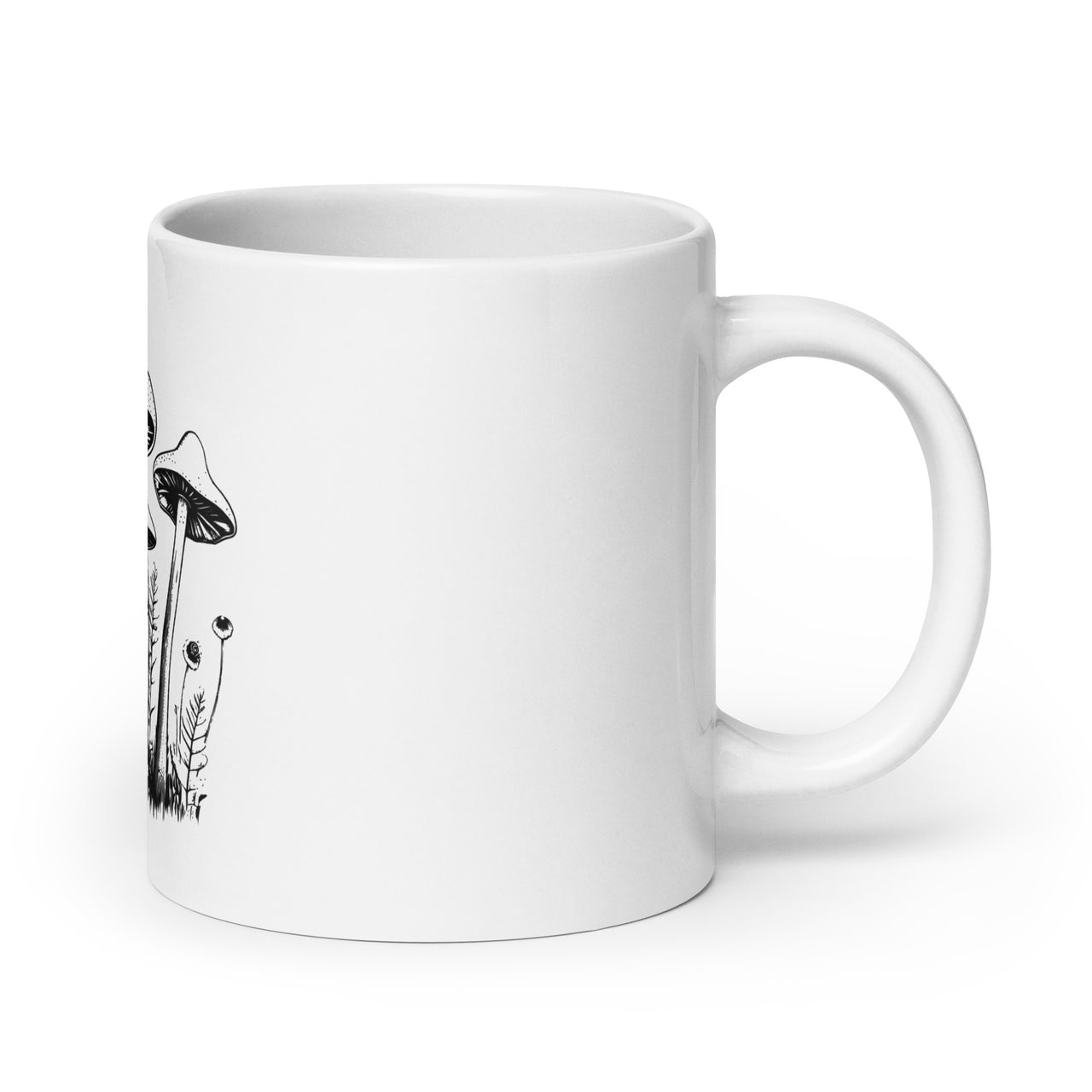 Chic Mushroom Art White Mug