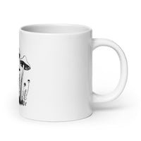 Thumbnail for Chic Mushroom Art White Mug