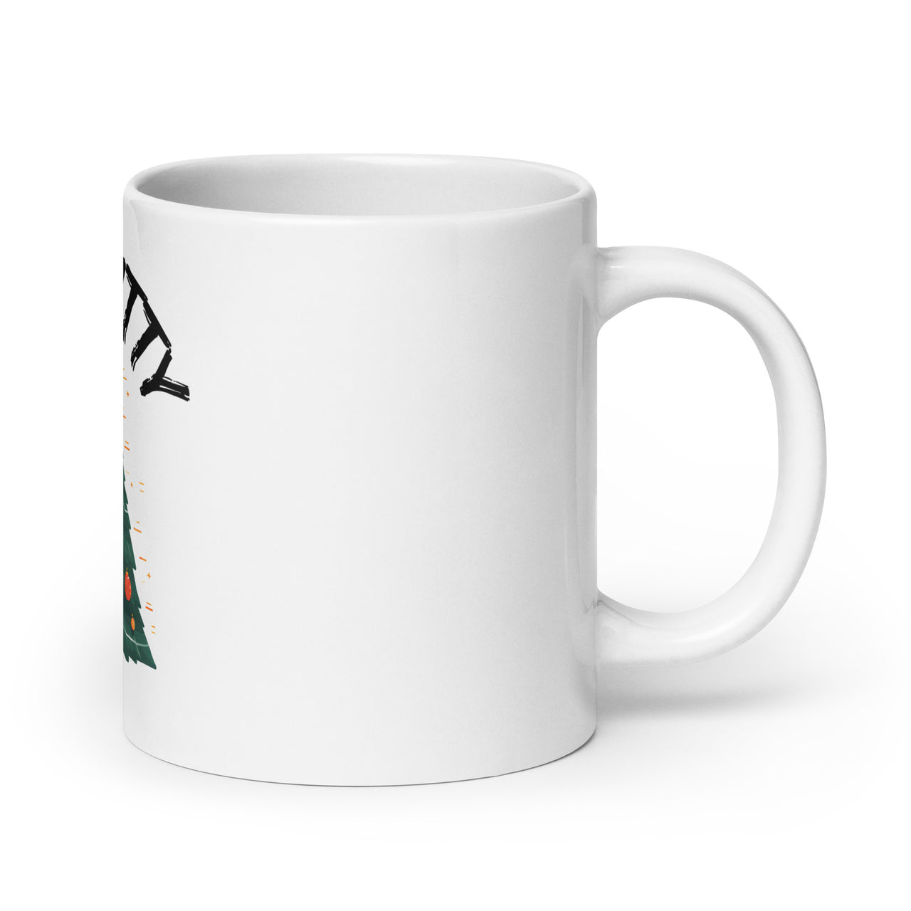 Bad Cat Kitty Christmas Chaos White Mug