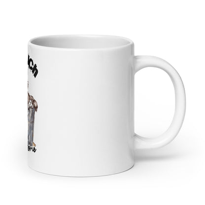 Raccoon Trashcan It's not Much White Mug