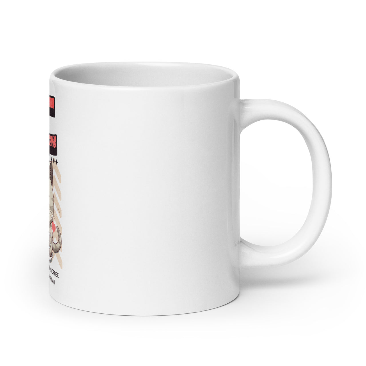 Neko Coffee: Angry but Kawaii White Mug