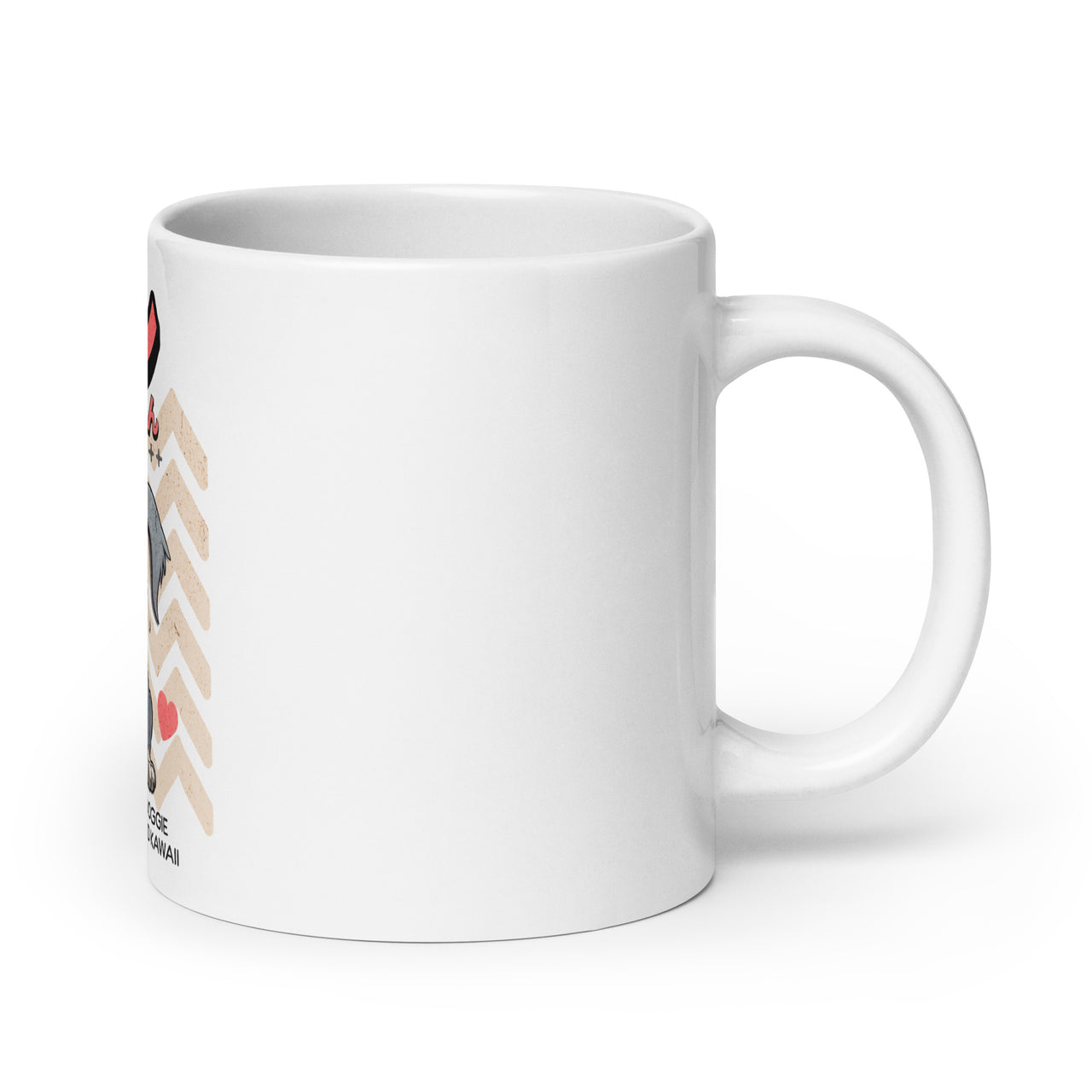 Kawaii Wan-Chan: Angry Coffee White Mug