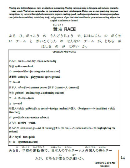 Makoto Japanese e-Zine #28 June 2020 | Digital Download + Sound Files