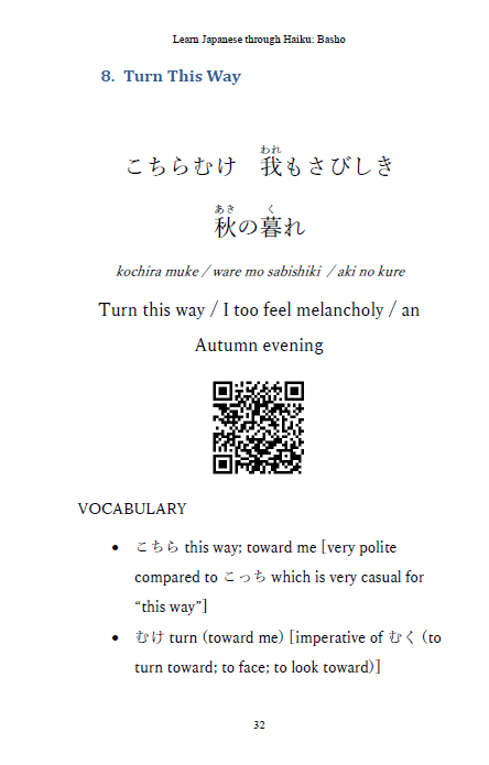 Basho-Japanese Haiku with Vocabulary and Explanation [Paperback]