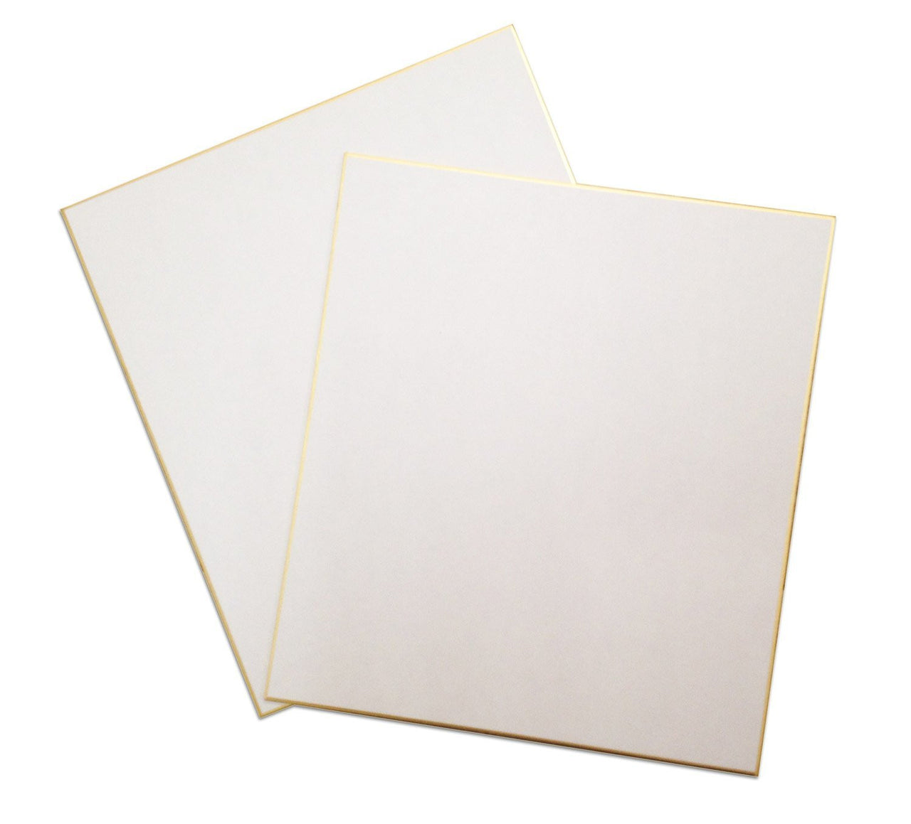 Japan Art Shikishi Board 9.5 x 10.75" Gold Bordered for Japanese Art or Calligraphy (Pack of 50) - The Japan Shop