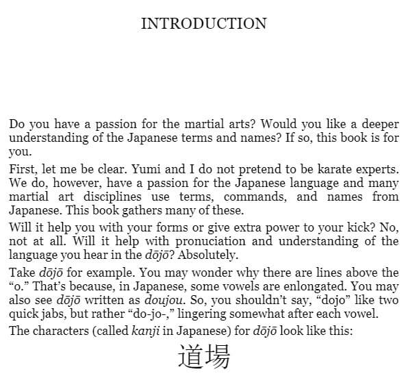 Karate Vocabulary: Handbook of 300 Essential Japanese Terms - The Japan Shop