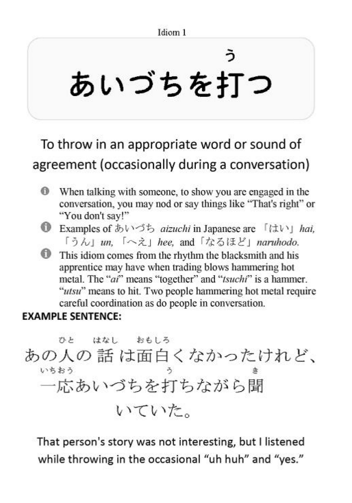 101 Common Japanese Idioms in Plain English [Paperback + Digital Download] - The Japan Shop