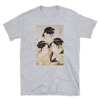 Thumbnail for Utamaro Ukiyoe Japanese Art Three Bijin Short-Sleeve Unisex T-Shirt - The Japan Shop