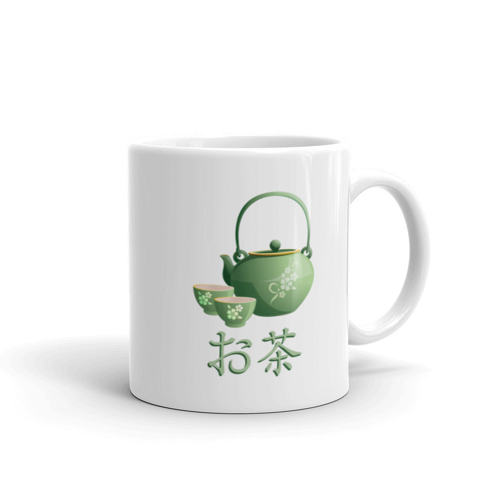 Ocha Japanese Green Tea with Kanji Mug - The Japan Shop