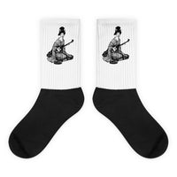 Thumbnail for Japanese Beautiful Geisha Bijin Playing Shamisen Music Socks - The Japan Shop