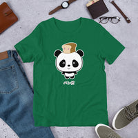 Thumbnail for Cute and Kawaii Panda with Bread Pan Da! in Japanese Oyaji Gyagu Short-Sleeve Unisex T-Shirt - The Japan Shop
