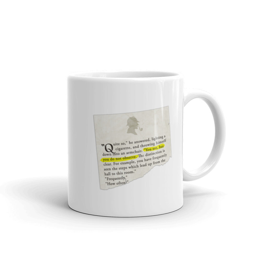 You See, but You Do Not Observe Sherlock Holmes Mug - The Japan Shop