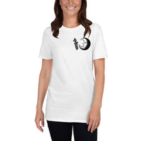 Oyasumi Good Night in Japanese with a Sleepy Half Moon Short-Sleeve Unisex T-Shirt - The Japan Shop