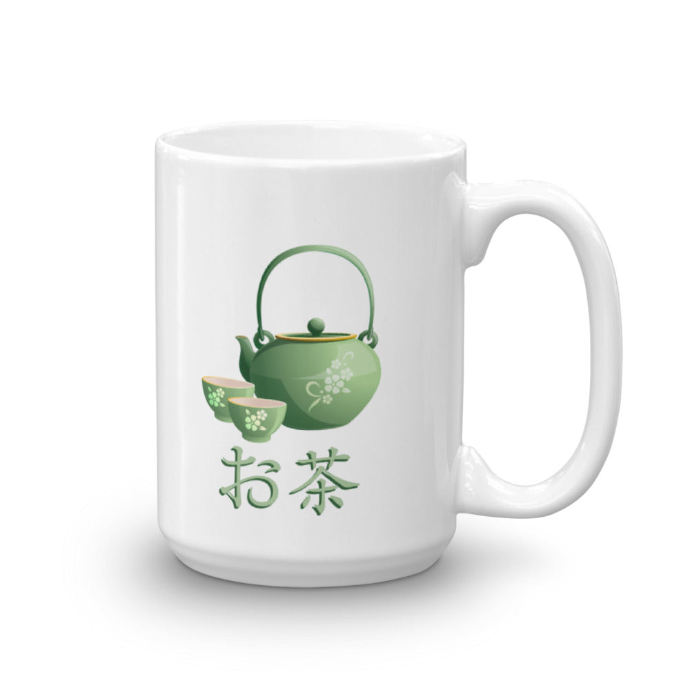 Ocha Japanese Green Tea with Kanji Mug - The Japan Shop
