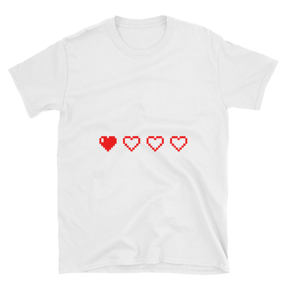 Running Low on Health Gamers Pixel Heart Health Points Shirt - The Japan Shop