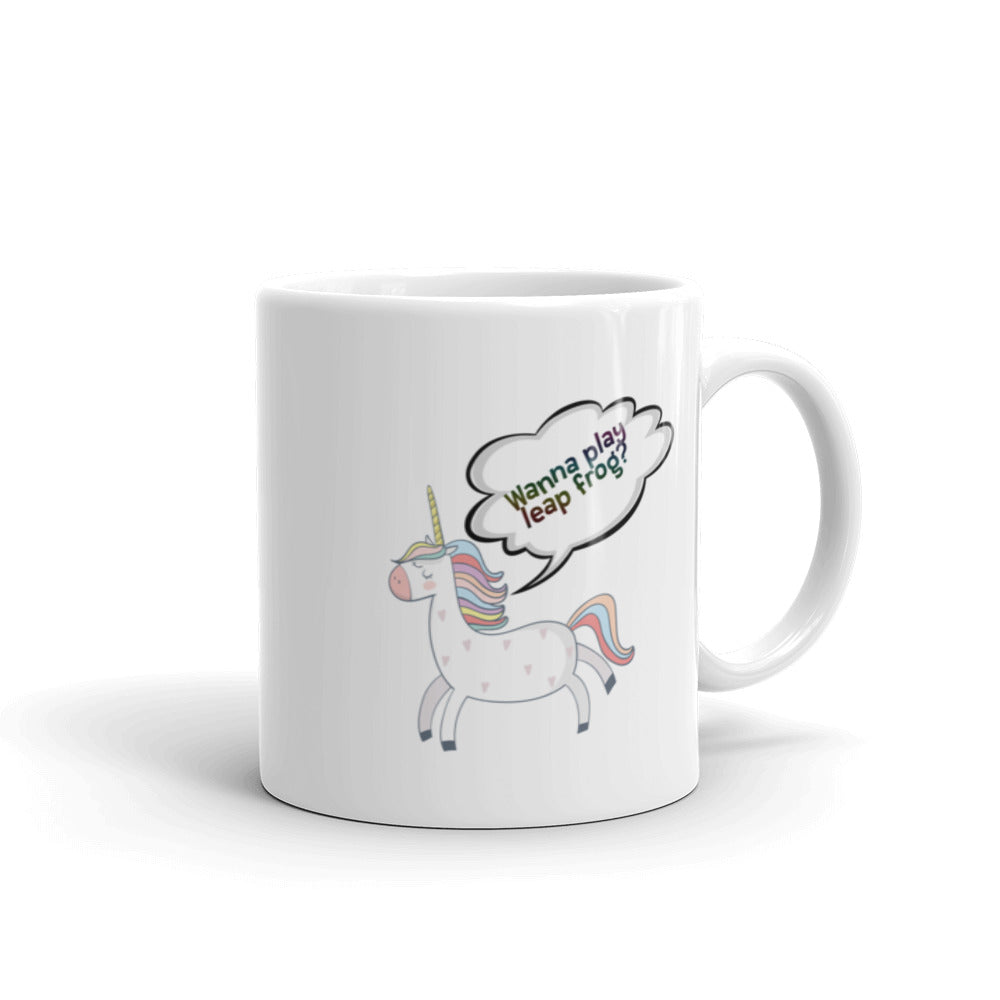 Unicorns Wanna Play Leap Frog Cute Unicorn Mug - The Japan Shop