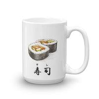 Sushi Roll with the Japanese Kanji for Sushi Mug - The Japan Shop