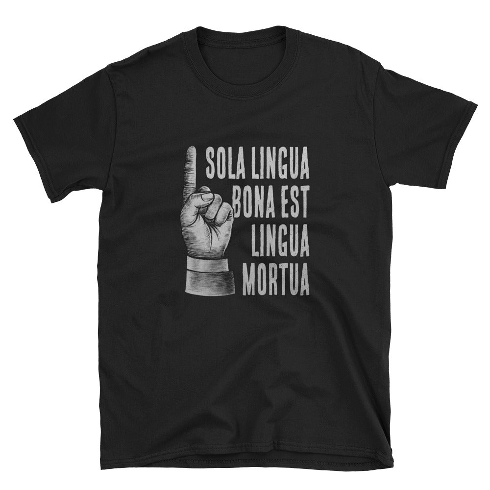 The Only Good Language is a Dead Language Funny Latin Short-Sleeve Unisex T-Shirt - The Japan Shop
