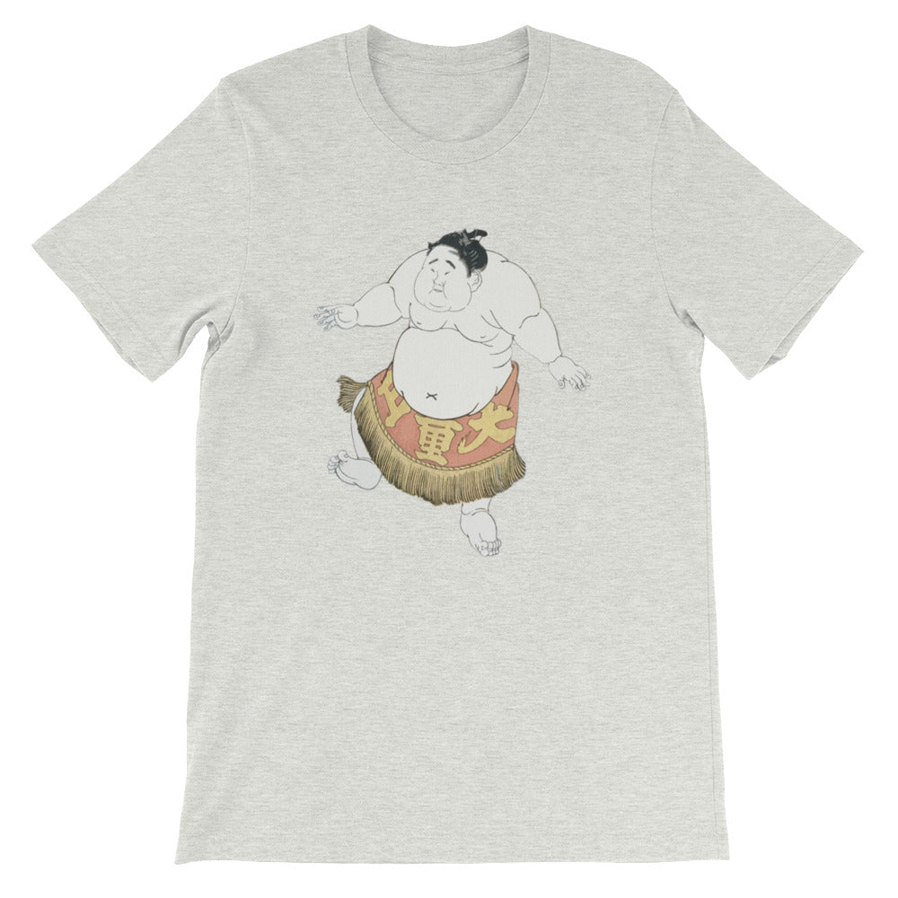 Happy Sumo Wrestler Dance Japanese Themed Ukiyoe Shirt Short-Sleeve Unisex T-Shirt - The Japan Shop
