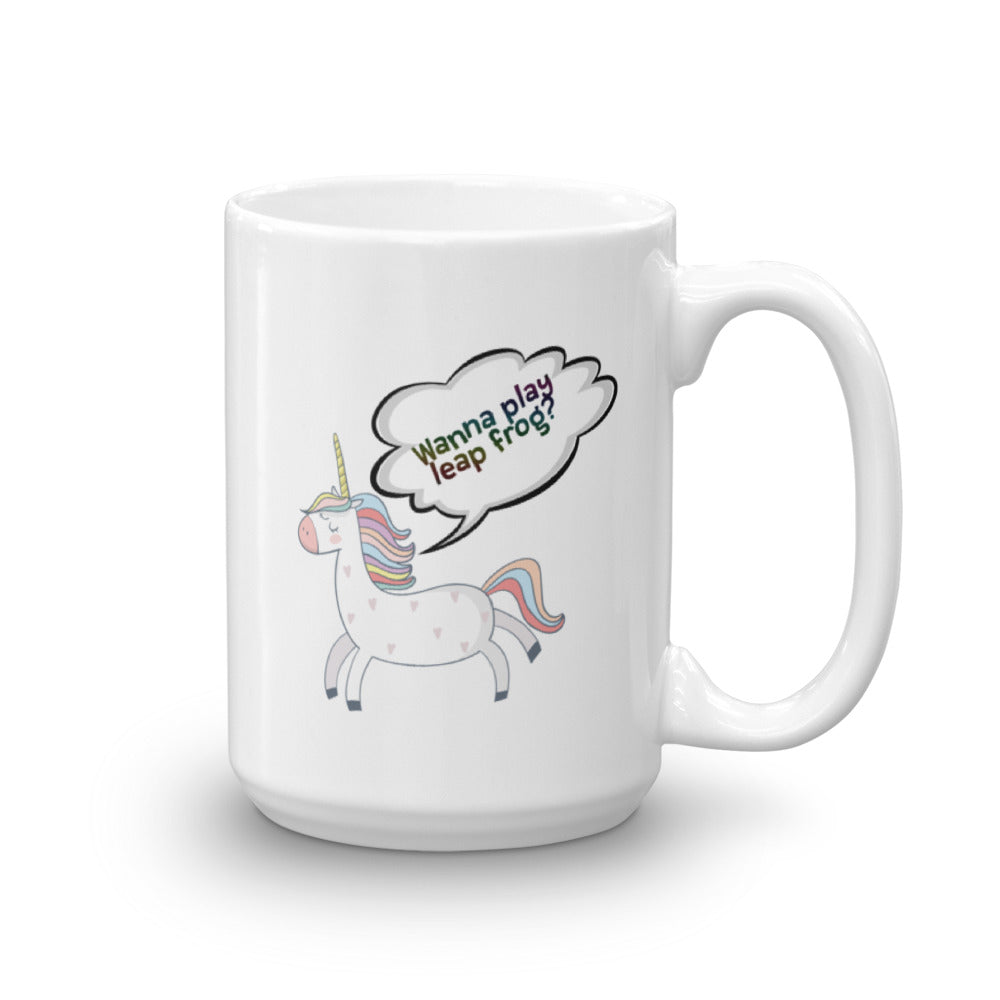 Unicorns Wanna Play Leap Frog Cute Unicorn Mug - The Japan Shop