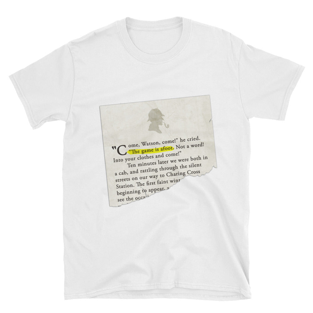 The Game is Afoot Sherlock Holmes Short-Sleeve Unisex T-Shirt - The Japan Shop