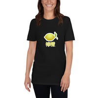 Kawaii Fruits in Japanese  Lemon 檸檬 Short-Sleeve Unisex T-Shirt - The Japan Shop