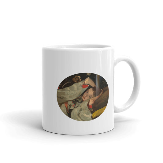 Girl in a Japanese Kimono by George Hendrik Breitner, 1894 Mug - The Japan Shop