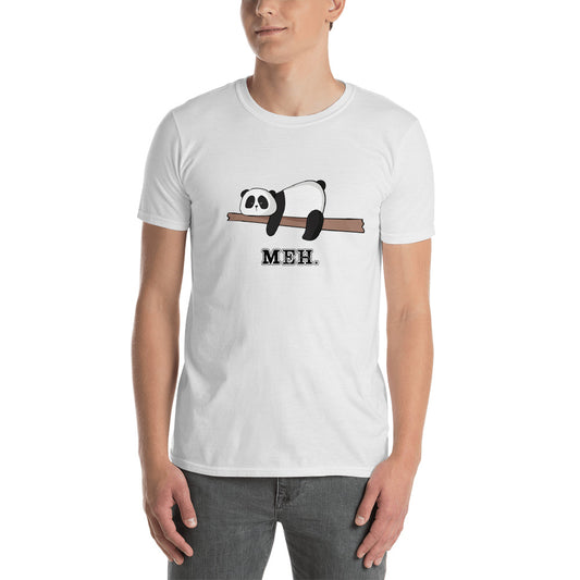 Meh Cartoon Panda on a Branch T-Shirt. Short-Sleeve Unisex T-Shirt - The Japan Shop