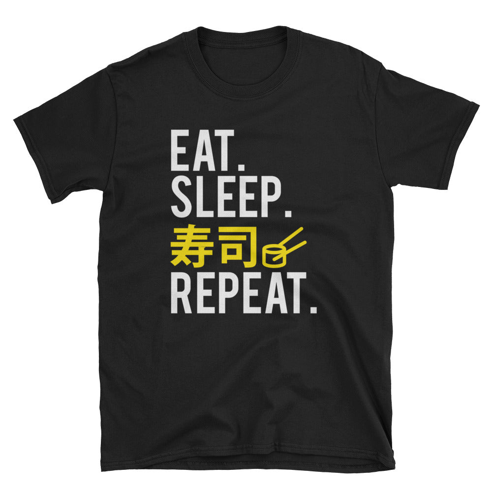Eat Sleep Sushi in Japanese Repeat Sushi Lovers  Short-Sleeve Unisex T-Shirt - The Japan Shop