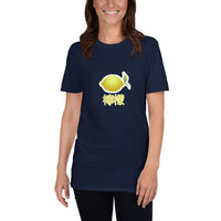 Kawaii Fruits in Japanese  Lemon 檸檬 Short-Sleeve Unisex T-Shirt - The Japan Shop