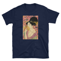 Thumbnail for Utamaro Ukiyoe Japanese Art Bijin with Comb Short-Sleeve Unisex T-Shirt - The Japan Shop