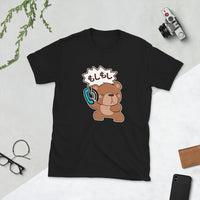 Thumbnail for Moshi moshi! Hello in Japanese with anime bear Short-Sleeve Unisex T-Shirt