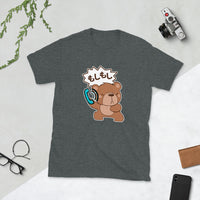 Thumbnail for Moshi moshi! Hello in Japanese with anime bear Short-Sleeve Unisex T-Shirt