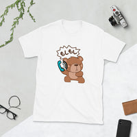 Moshi moshi! Hello in Japanese with anime bear Short-Sleeve Unisex T-Shirt